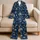 Vintage Nautical Dolphins Sailboats And Compass Motifs For Coastal Home Lounging Women Satin Pajamas Set - 5