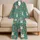 Cheerful Easter Bunny Carrot And Egg Motifs for Springtime Cozy Holiday Lounging Satin Pajamas Set - 5