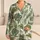 Tropical Monstera Leaf Botanical Resort Loungewear For Women Vacation Wear Satin Pajamas Set - 1