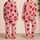 Red Hearts On Blush Pink For Valentine's Day Sleepwear And Cozy Romantic Nights Satin Pajamas Set - 2