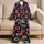 Retro Colorful Daisy Florals On Black For Cheerful Summer Lounging At Home Satin Pajamas Set - 5
