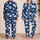 Cobalt Blue Shells, Whales And Sand Dollars For Relaxed Seaside Evenings And Getaways Satin Pajamas Set - 2