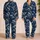 Indigo Leaping Fish And Ocean Waves For Coastal Lounging And Japanese Style At Home Satin Pajamas Set - 2
