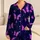 Pink Violet Butterfly Night Garden Sleepwear For Women Relaxing At Home Satin Pajamas Set - 1