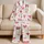 Scattered Pink And Red Hearts For Romantic Valentine's Day Sleepwear Gifts For Women Satin Pajamas Set - 5
