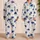 Cobalt Navy Tropical Palm Silhouettes For Relaxed Coastal Resort Lounging Women Satin Pajamas Set - 2