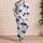 Cobalt Navy Tropical Palm Silhouettes For Relaxed Coastal Resort Lounging Women Satin Pajamas Set - 4