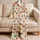 Autumn Leaves And Mushrooms for Cozy Fall Lounging and Relaxed Women’s Nights at Home Satin Pajamas Set - 5