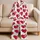 Raspberry Red Hearts For Valentine's Day Lounging And Cozy Nighttime Gifts For Her Satin Pajamas Set - 5