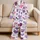 Lavender Pink Hearts For Romantic Valentine Sleepwear Plus Size Satin Pajamas Set - 5