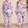 Lavender Pink Hearts For Romantic Valentine Sleepwear Plus Size Satin Pajamas Set - 2