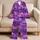 Orchid Purple Tropical Island Sunset For Women Seeking Beach Getaways And Relaxed Nights Satin Pajamas Set - 5