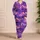Orchid Purple Tropical Island Sunset For Women Seeking Beach Getaways And Relaxed Nights Satin Pajamas Set - obp_b8bkiy