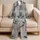 Undead Mummy Horror Comic For Halloween Lounging And Spooky Gothic Horror Night Owls Satin Pajamas Set - 5