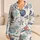 Coastal Seashell And Teal Flower Motifs For Relaxed Beach Getaways And Everyday Lounging Satin Pajamas Set - 1