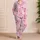 Blush Pink Hearts for Romantic Sleepovers, Relaxed Lounging and Cozy Nights at Home Satin Pajamas Set - 4