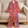 Colorful Hand Drawn Hearts for Cozy Sleepovers, Lounging, and Valentine's Day Gifts Satin Pajamas Set - 5
