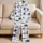 Navy Coconut Palms And Sailboats For Coastal Lounging And Beach Getaways For Women Satin Pajamas Set - 5