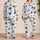 Navy Coconut Palms And Sailboats For Coastal Lounging And Beach Getaways For Women Satin Pajamas Set - 2