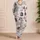 Sleepy Cat Faces And Curled Kitties For Cozy Nights, Relaxing At Home, And Cat Lovers Satin Pajamas Set - 4