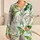 Watercolor Tropical Foliage for Relaxing Resort Lounging and Cozy Evenings Women Satin Pajamas Set - 1