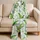 Watercolor Tropical Foliage for Relaxing Resort Lounging and Cozy Evenings Women Satin Pajamas Set - 5