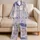 Sleeping Cats And Wildflowers For Cozy Bedtime Lounging And Relaxed Weekend Wear For Women Satin Pajamas Set - 5