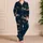 Vintage Beach Wagons And Palm Trees For Coastal Getaways And Relaxed Summer Lounging Satin Pajamas Set - 4