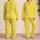 Yellow Double Outline Stars for Cheerful Sleepwear and Relaxing Lounging At Home Satin Pajamas Set - 2