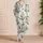 Tropical Green Leaf Botanical Motif For Relaxed Evenings At Home And Weekend Getaways Satin Pajamas Set - 4