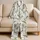 Tropical Green Leaf Botanical Motif For Relaxed Evenings At Home And Weekend Getaways Satin Pajamas Set - 5
