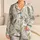 Tropical Green Leaf Botanical Motif For Relaxed Evenings At Home And Weekend Getaways Satin Pajamas Set - 1