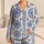 Cobalt Blue Mediterranean Geometric Tile Motifs for Relaxed Resort Lounging Women Satin Pajamas Set - 1