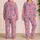 Lavender Baby Elephants And Medical Care Icons For Nurses Relaxing At Home Gift Satin Pajamas Set - 2