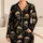 Gothic Skull And Bone Motif For Halloween Loungewear And Dark Alternative Styles Satin Pajamas Set - 1