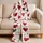Red Cherry And Black Painted Hearts For Cozy Valentine Evenings And Relaxed Style Satin Pajamas Set - 5