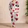 Red Cherry And Black Painted Hearts For Cozy Valentine Evenings And Relaxed Style Satin Pajamas Set - 4