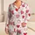 Hand Painted Watercolor Love Hearts for Valentine's Day Cozy Nights at Home Women Satin Pajamas Set - 1