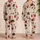 Chocolate Strawberry Coffee Dessert Motif for Cozy Lounge Nights and Gift Giving Satin Pajamas Set - 2