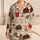 Chocolate Strawberry Coffee Dessert Motif for Cozy Lounge Nights and Gift Giving Satin Pajamas Set - 1