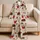 Chocolate Strawberry Coffee Dessert Motif for Cozy Lounge Nights and Gift Giving Satin Pajamas Set - 5