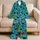Botanical Hedgehog And Rose Folk Art For Cozy At-Home Lounging And Bedtime Nature Lovers Satin Pajamas Set - 5