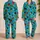 Botanical Hedgehog And Rose Folk Art For Cozy At-Home Lounging And Bedtime Nature Lovers Satin Pajamas Set - 2
