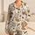 Smiling Coffee Cups Croissants And Beans For Cozy Cafe Mornings And Dessert Lovers Satin Pajamas Set - 1