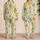 Lemon And Olive Leaf Mediterranean Motif For Summer Resort Vacation Women's Gift Giving Satin Pajamas Set - 2