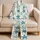 Teal Starfish Coastal Sea Life For Beach Trips, Resort Lounging And Ocean Lovers Gift Satin Pajamas Set - 5