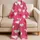Romantic Hand-Drawn White And Scarlet Hearts For Valentine’s Day Lounging For Women Satin Pajamas Set - 5