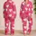 Romantic Hand-Drawn White And Scarlet Hearts For Valentine’s Day Lounging For Women Satin Pajamas Set - 2