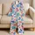 Tropical Monstera Leaves and Citrus for Coastal Lounging and Relaxed Weekends At Home Satin Pajamas Set - 5