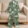 White Easter Rabbits And Decorated Eggs For Springtime Lounging And Holiday Gifts Satin Pajamas Set - 5